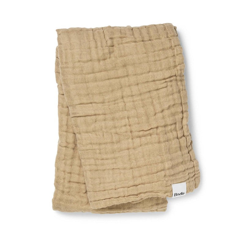 deken kreukel, pure khaki - ELODIE