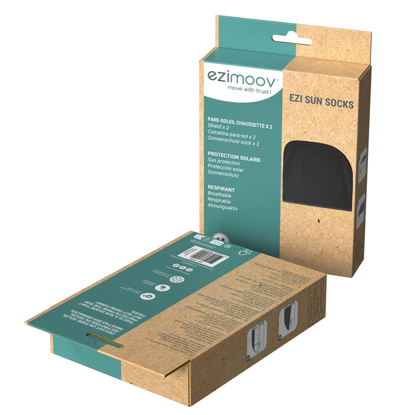 zonnesok set van 2, zwart - EZIMOOV