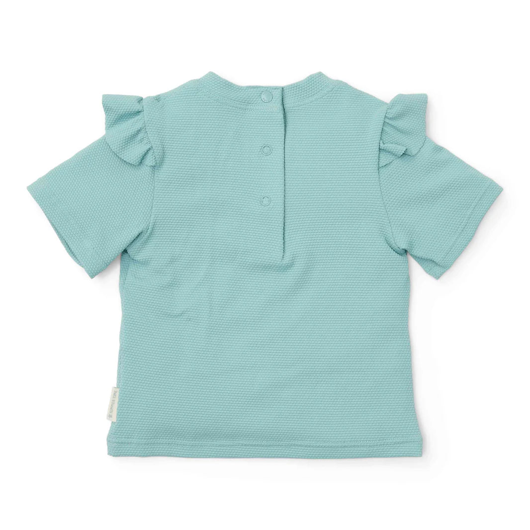 UV zwem t-shirt ocean treasures, surf blue - LITTLE DUTCH