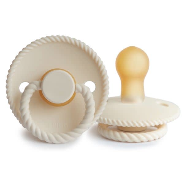 fopspeen rope latex, cream, 0-6 mnd. – FRIGG