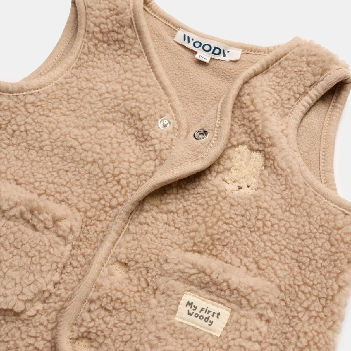 bodywarmer teddy, beige - WOODY
