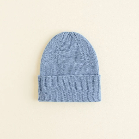 beanie fonzie newborn, light blue - HVID