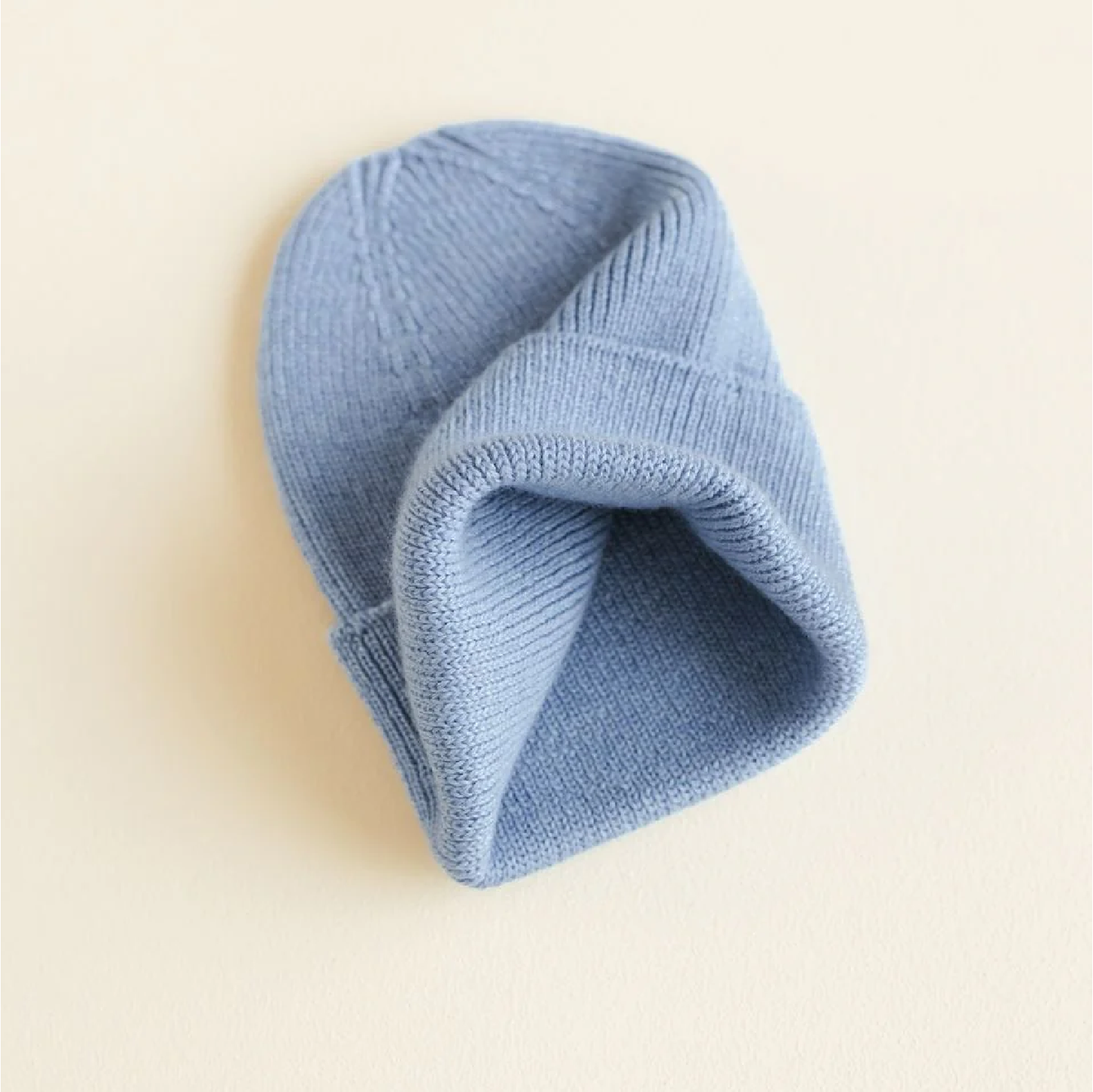 beanie fonzie newborn, light blue - HVID