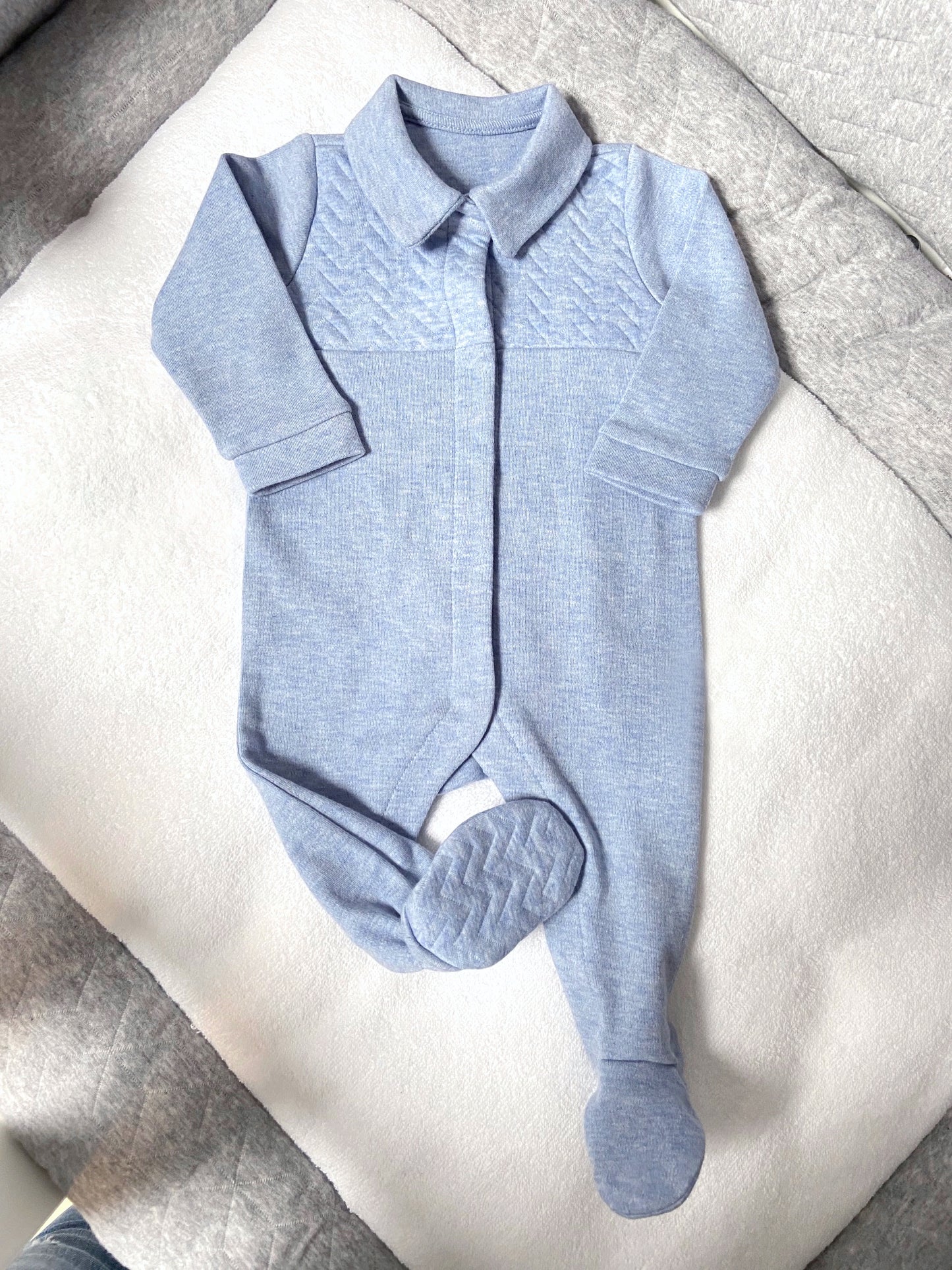 babypak, chevron denim blue, boy - POETREE KIDS