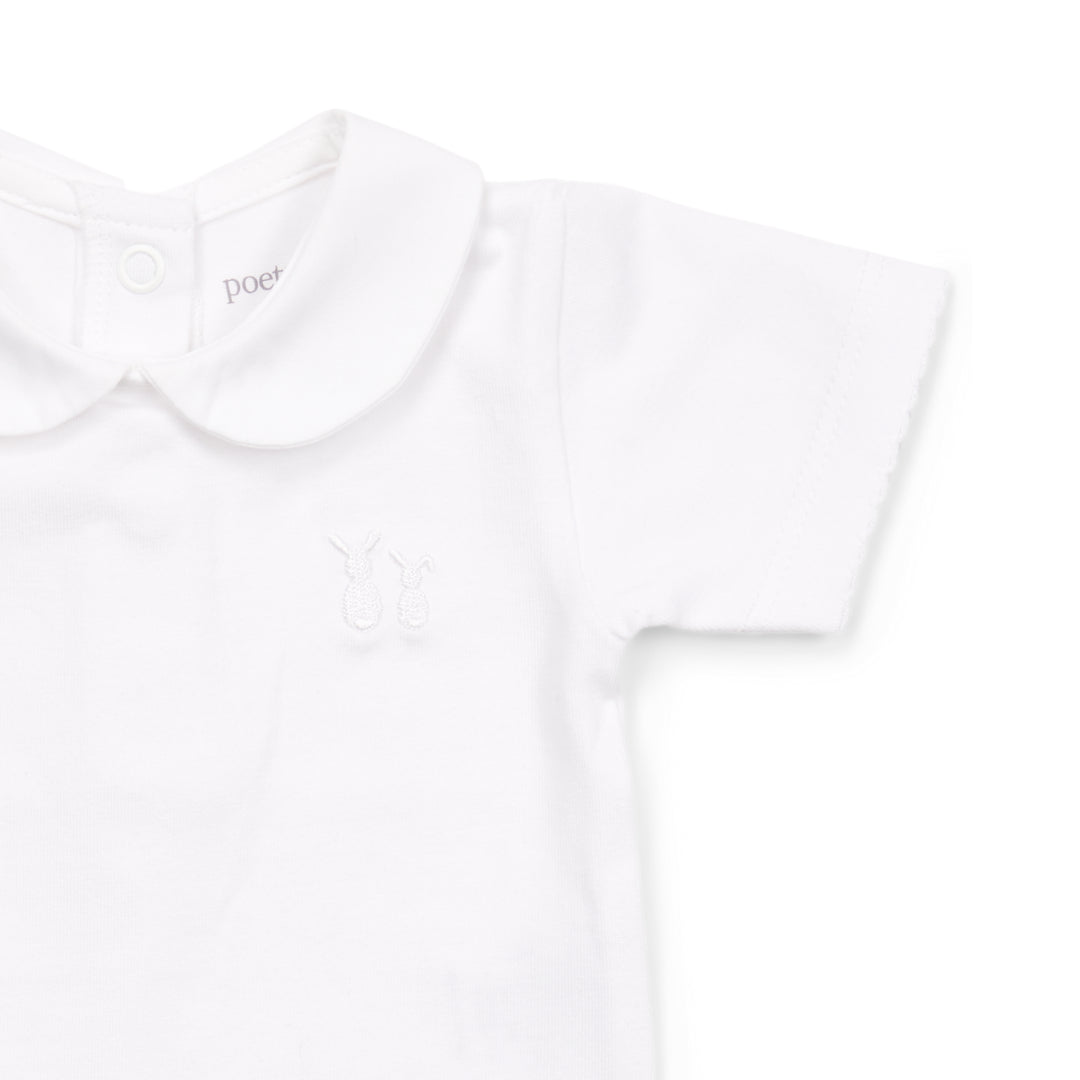body korte mouw/rond kraagje noa, wit - POETREE KIDS