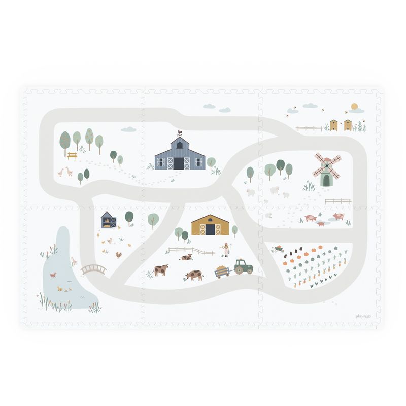 puzzelmat eevaa, farm - PLAY & GO