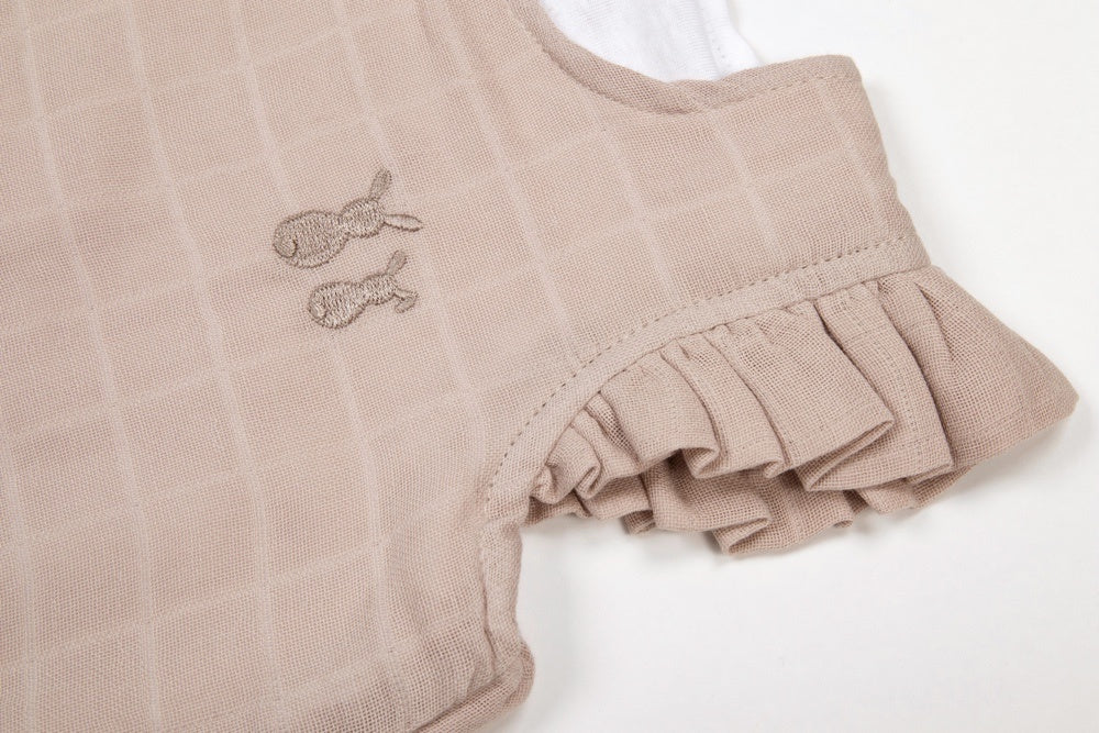 slaapzak tetra ruffle, 90 cm zomer, camel - POETREE KIDS
