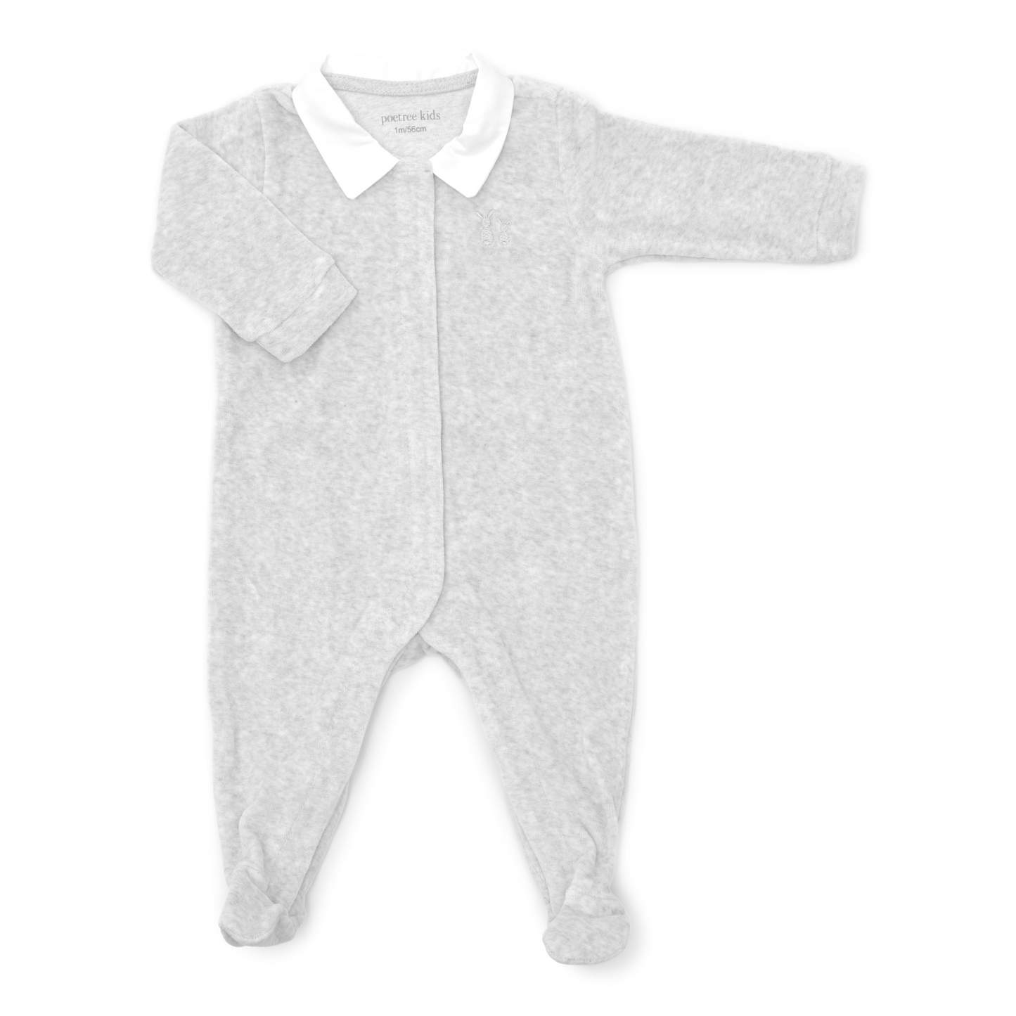 babypak, velours boy, light grey - POETREE KIDS