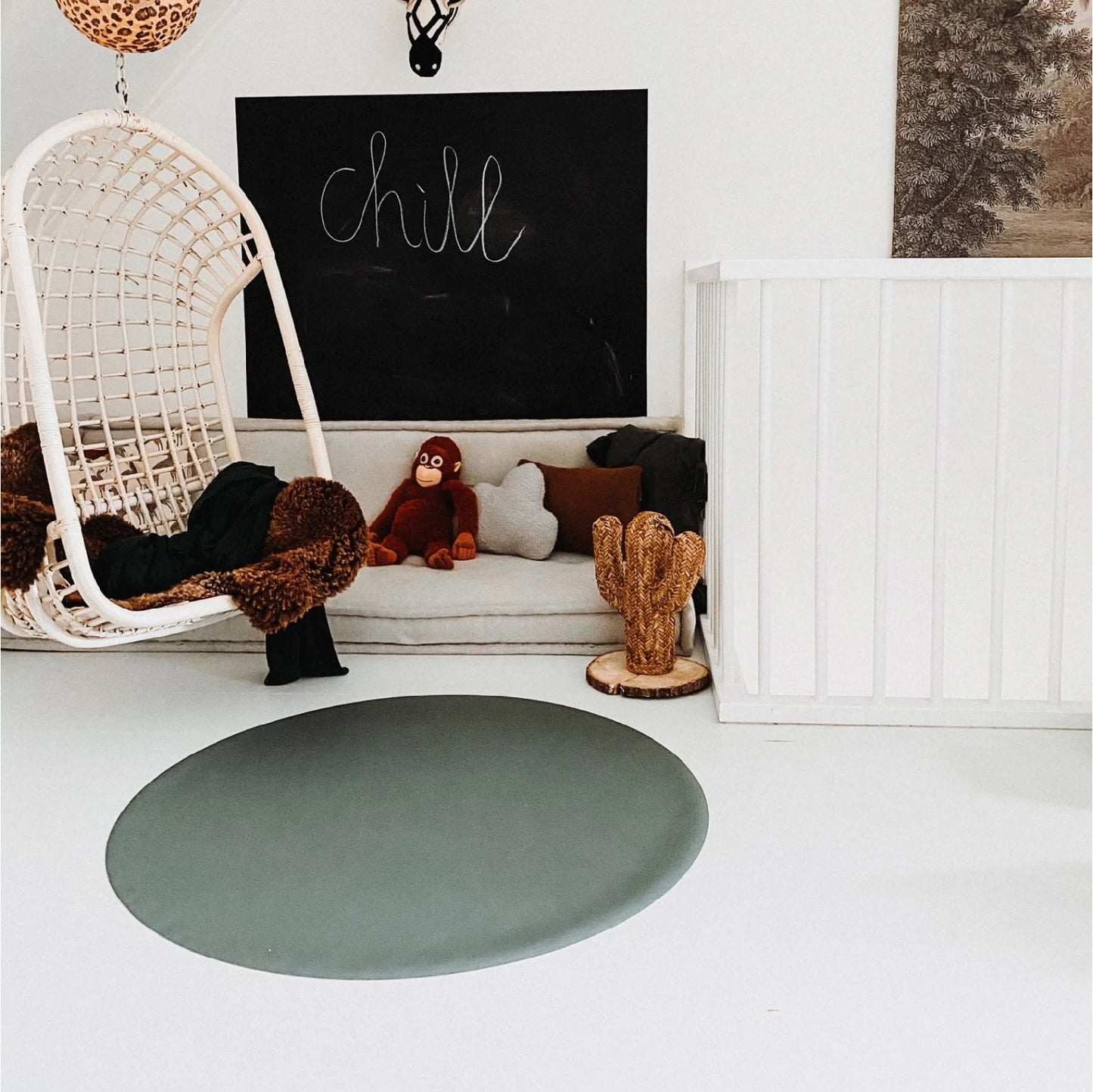 knoeimat rond anti-slip, seiheki groen - EEVEVE