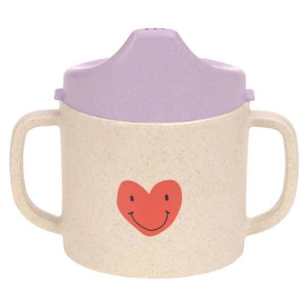 drinkbeker, happy rascals heart lavender - LÄSSIG