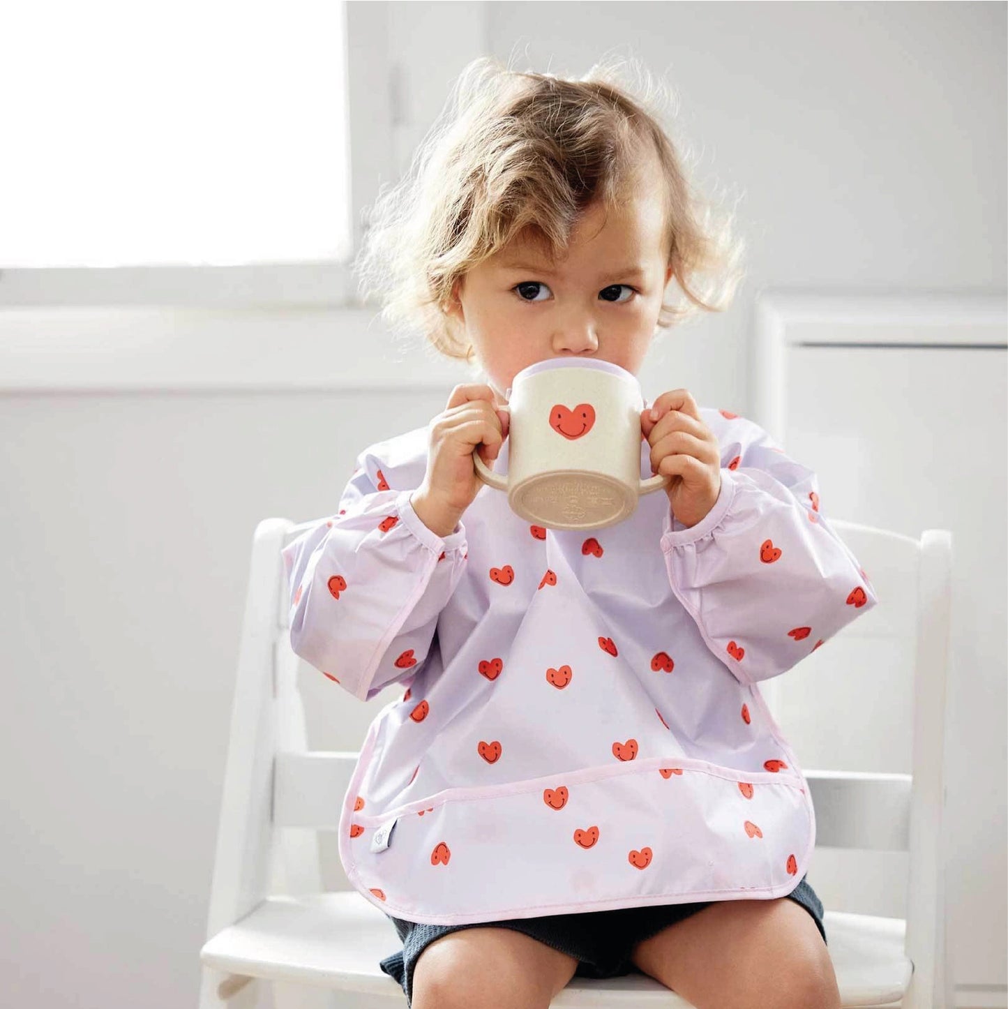 drinkbeker, happy rascals heart lavender - LÄSSIG