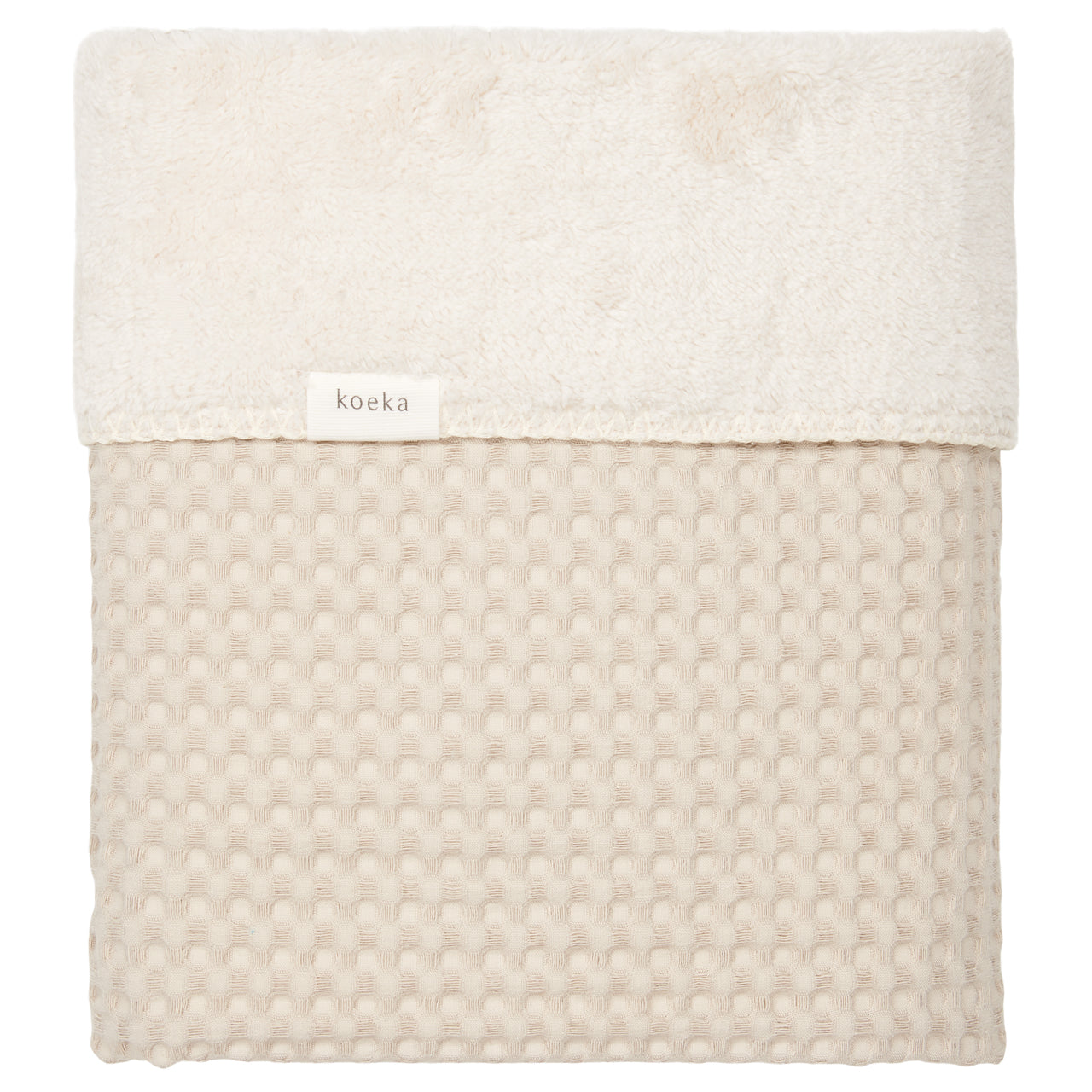ledikantdeken oslo teddy, sand/pebble - KOEKA
