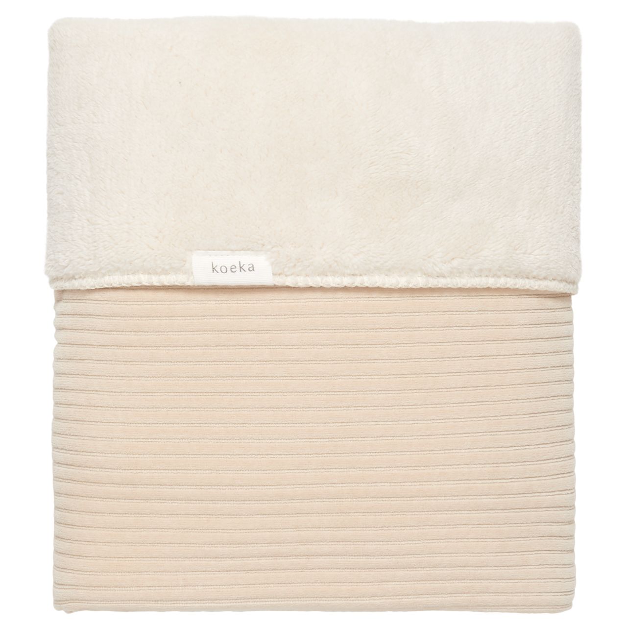 ledikantdeken vik teddy, sand - KOEKA