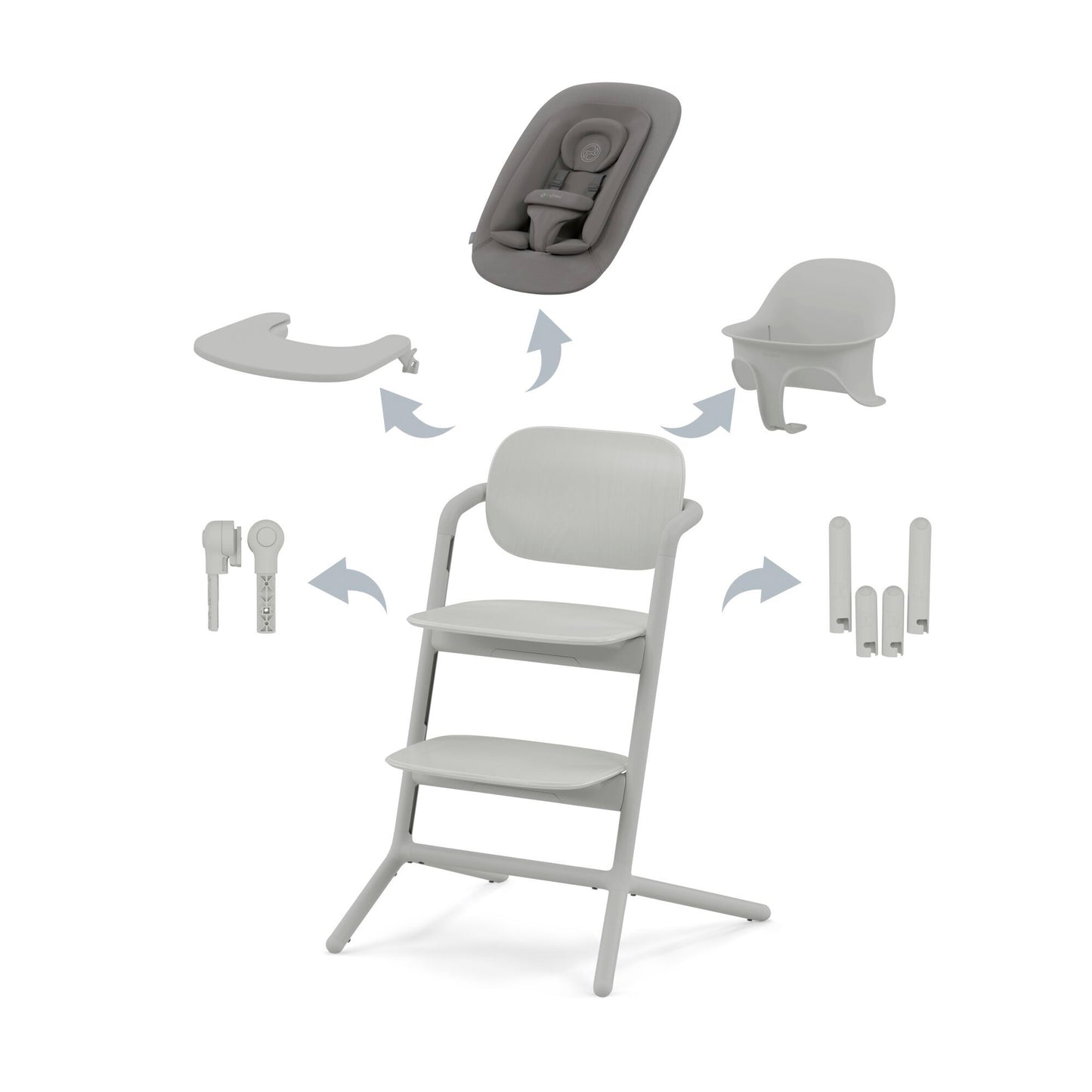 meegroeistoel LEMO 4-in-1, suede grey - CYBEX
