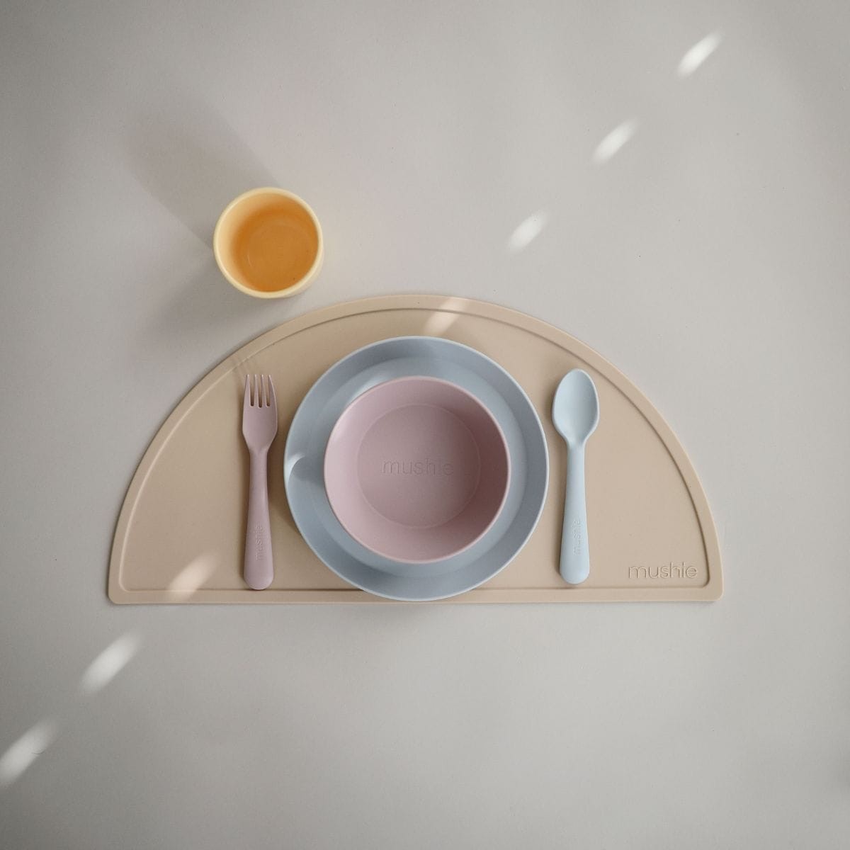 drinkbeker set, pale daffodil - MUSHIE