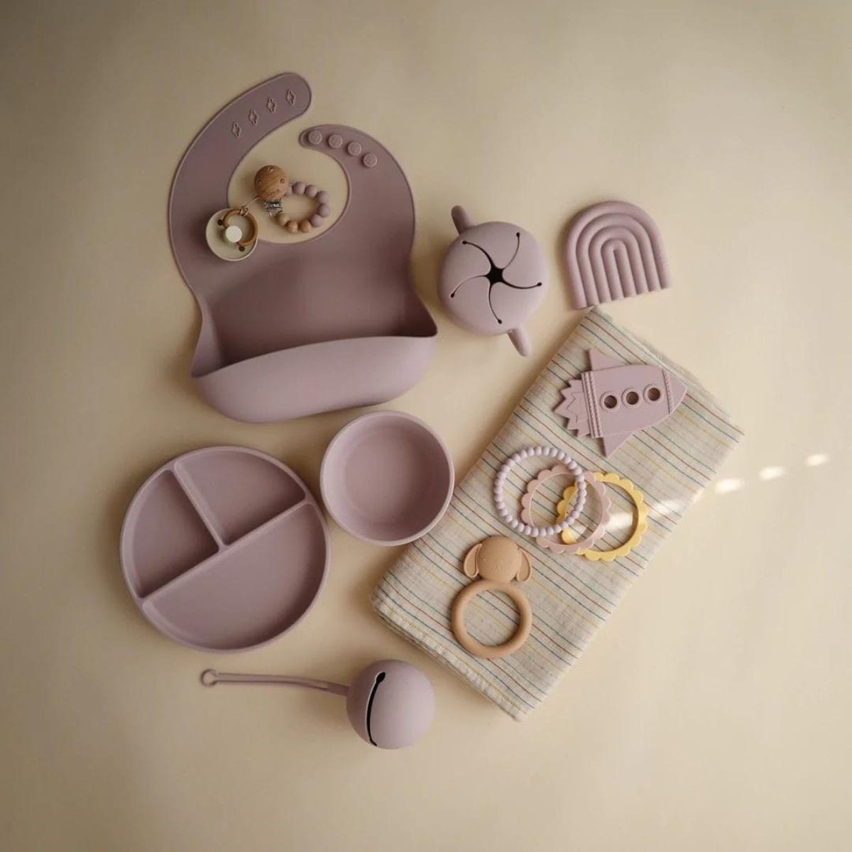kommetje silicone, soft lilac - MUSHIE