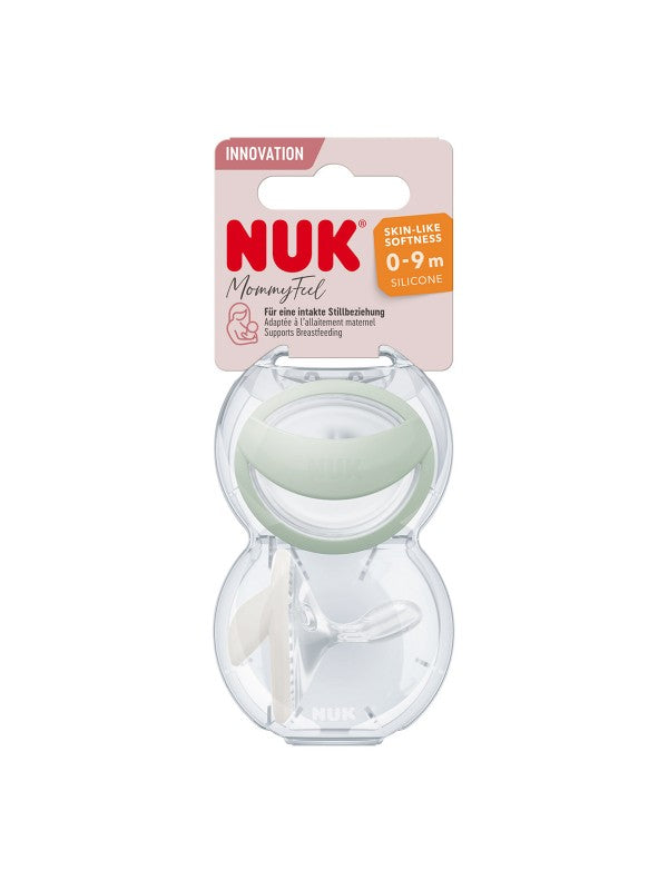 fopspeen mommyfeel 2 pack, mint/offwhite, 0-9 mnd. - NUK