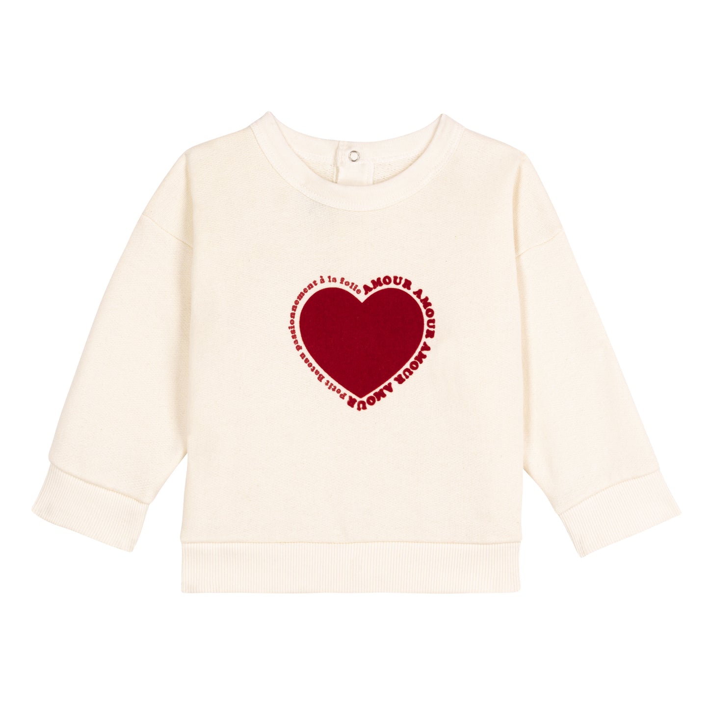 sweater katoen, amour - PETIT BATEAU