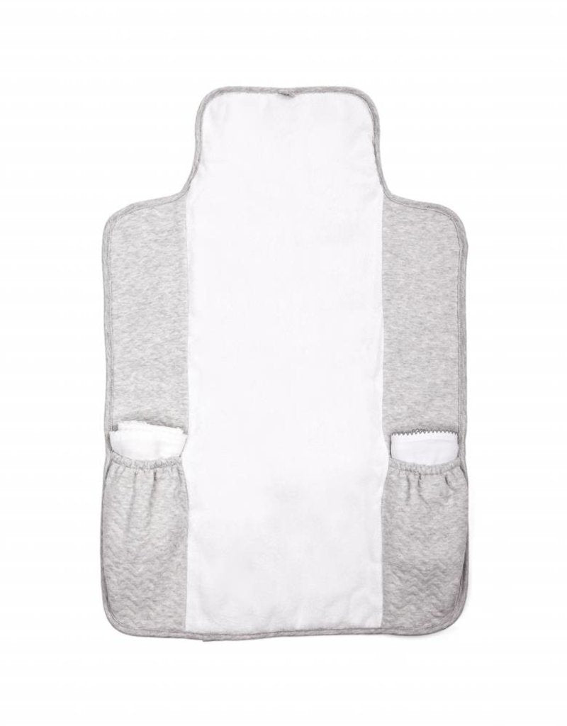 verschoningsmatje, chevron light grey mélange - POETREE KIDS
