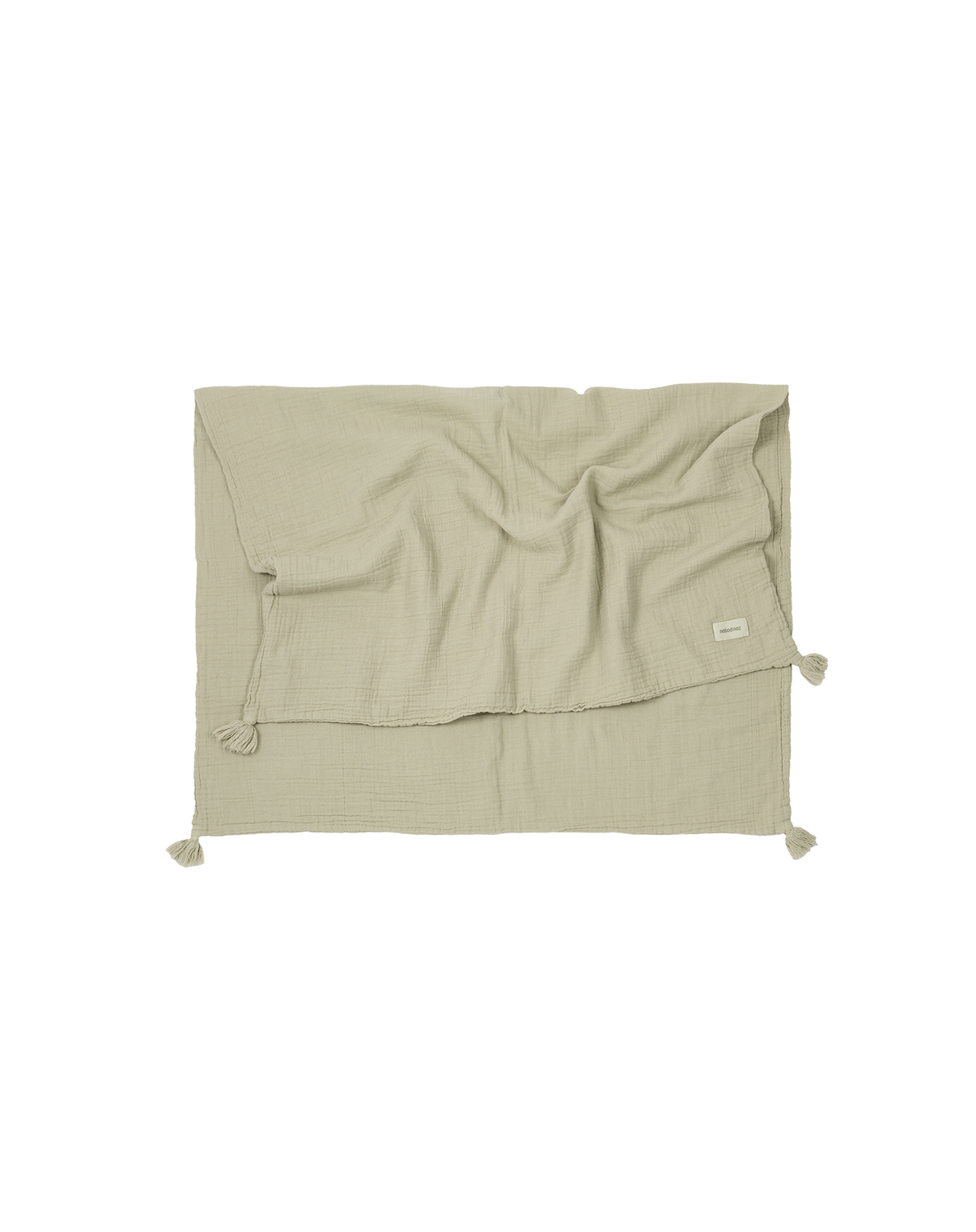 deken washed double muslin wabi-sabi, green matcha - GL JO+LIZ