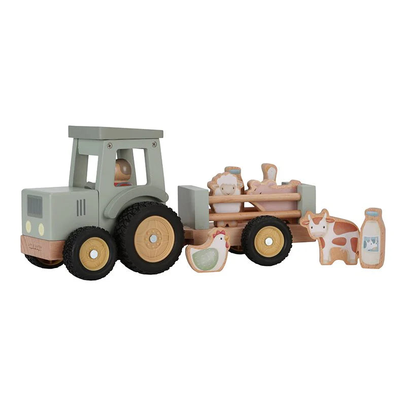 tractor met trailer, little farm - LITTLE DUTCH