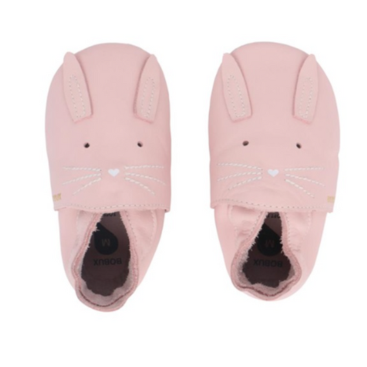 schoentjes soft soles konijn, roze - BOBUX