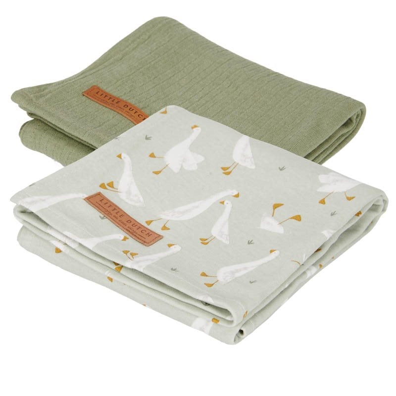 verzorgingsdoek, 2-pack, little goose – LITTLE DUTCH