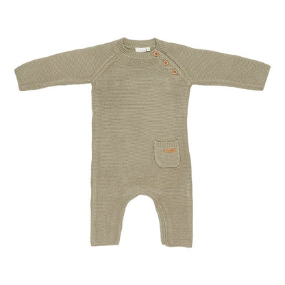 jumpsuit gebreid, olive - LITTLE DUTCH