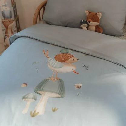 dekbedovertrek ledikant forest friends, blauw – LITTLE DUTCH