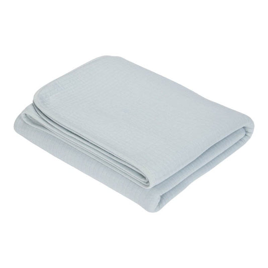wiegdeken zomer pure, soft blue - LITTLE DUTCH