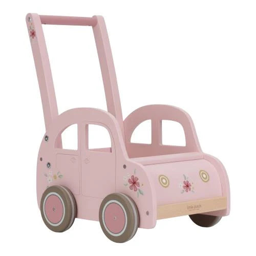 loopwagen, roze essentials - LITTLE DUTCH