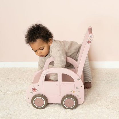 loopwagen, roze essentials - LITTLE DUTCH