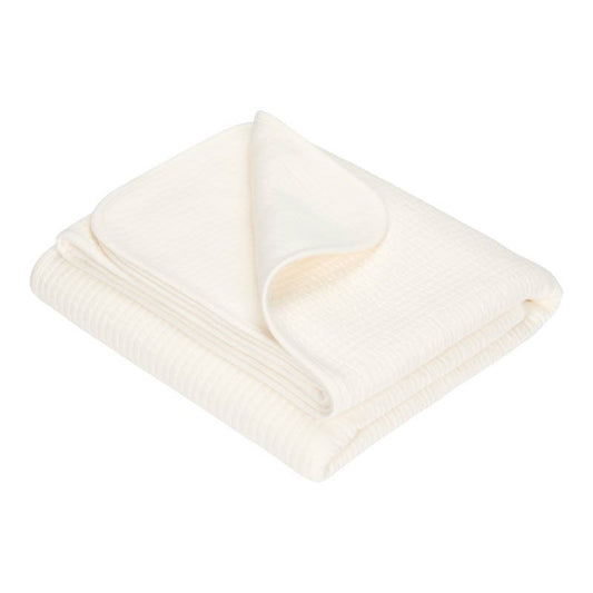 wiegdeken zomer pure, soft white - LITTLE DUTCH