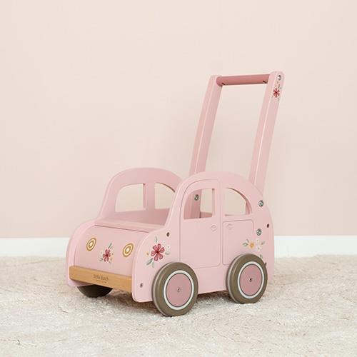 loopwagen, roze essentials - LITTLE DUTCH
