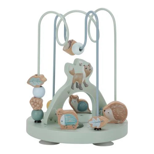 spelbaan met kralen forest friends, blauw - LITTLE DUTCH