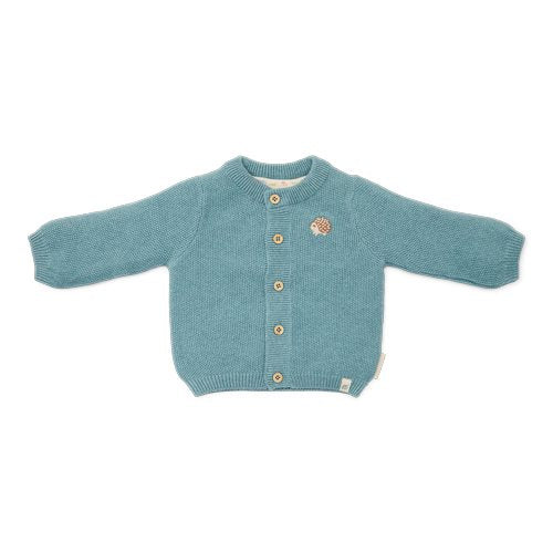 gebreid vestje forest friends, blue - LITTLE DUTCH