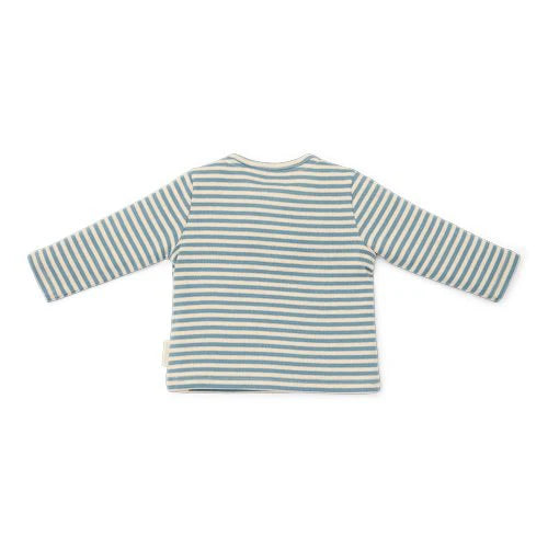 t-shirt lange mouw, stripes blue - LITTLE DUTCH