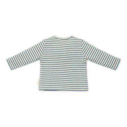 t-shirt lange mouw, stripes blue - LITTLE DUTCH