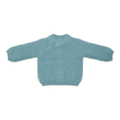 gebreid vestje forest friends, blue - LITTLE DUTCH