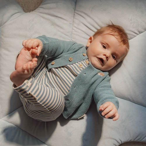 t-shirt lange mouw, stripes blue - LITTLE DUTCH