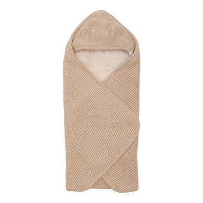wikkeldeken gebreid, beige - LITTLE DUTCH