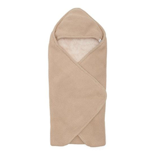 wikkeldeken gebreid, beige - LITTLE DUTCH