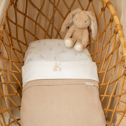wieglaken geborduurd, baby bunny - LITTLE DUTCH