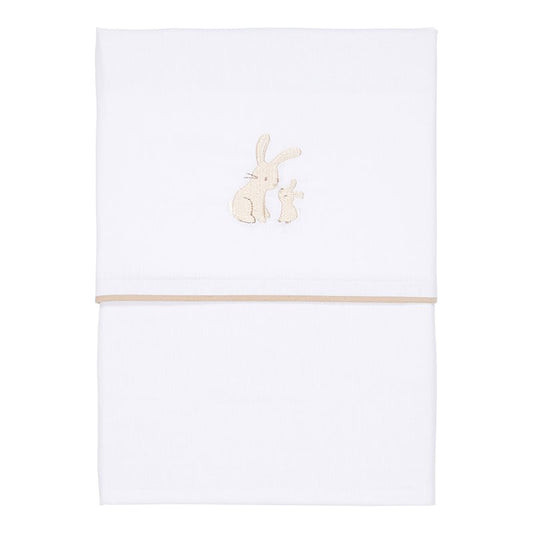 wieglaken geborduurd, baby bunny - LITTLE DUTCH