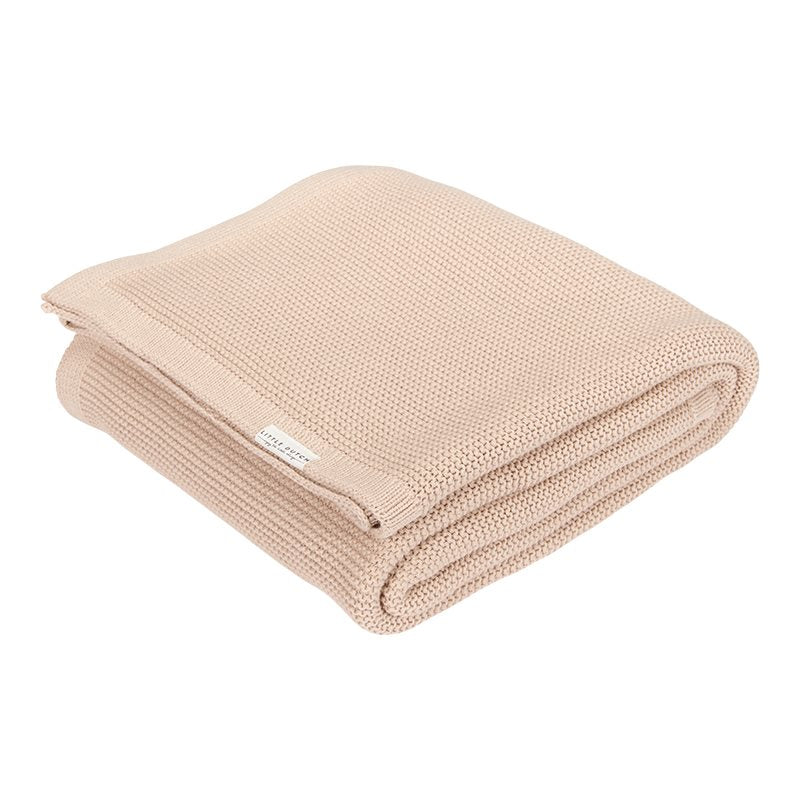 wiegdeken gebreid, beige - LITTLE DUTCH