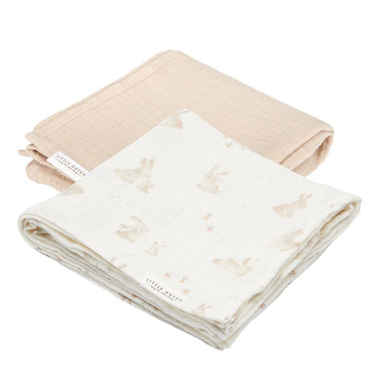 verzorgingsdoek, 2-pack, baby bunny – LITTLE DUTCH