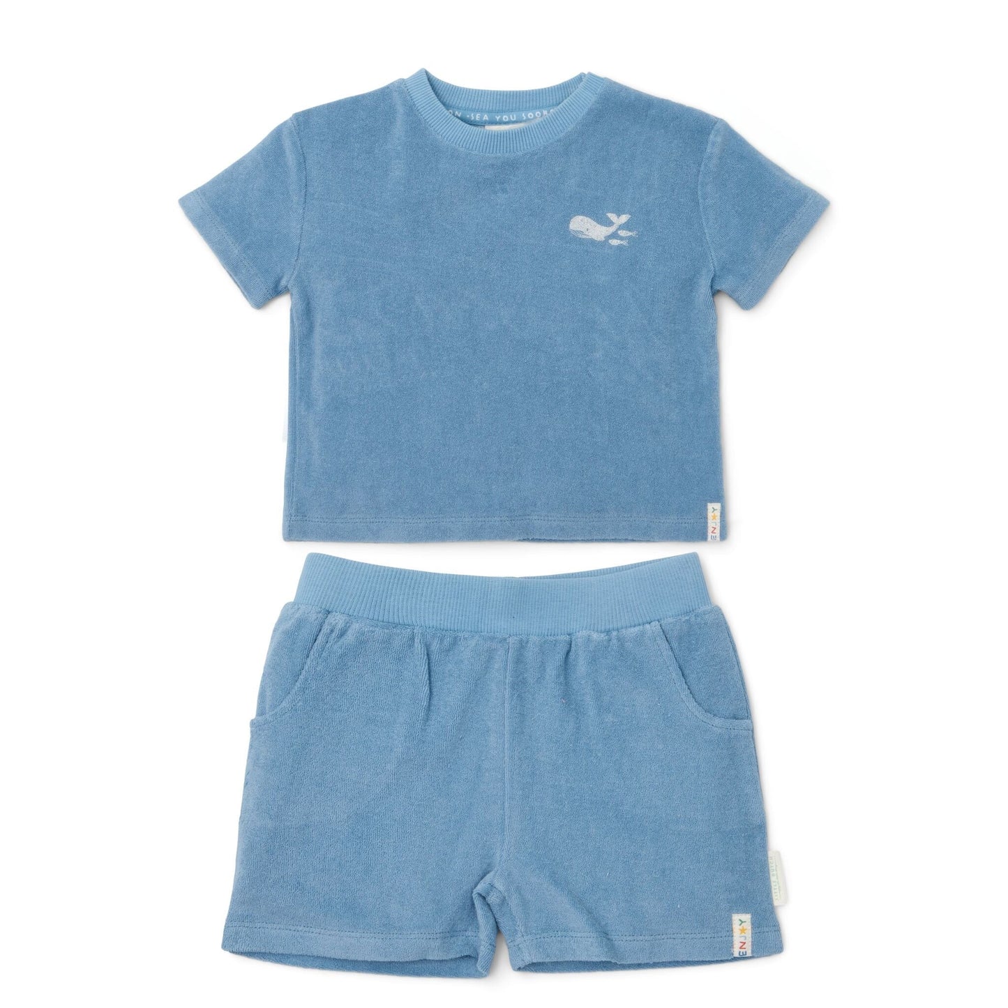 sweater+broek sealife, blue - LITTLE DUTCH