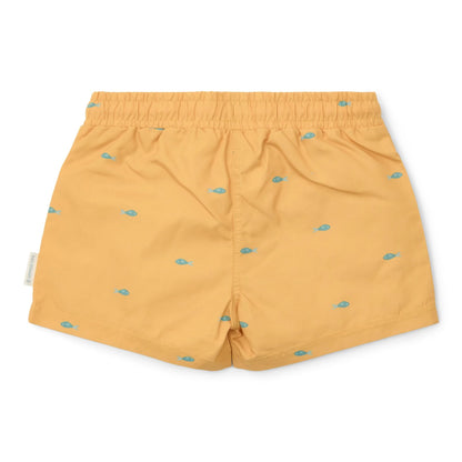 UV zwemshort seashells and stripes, yellow - LITTLE DUTCH