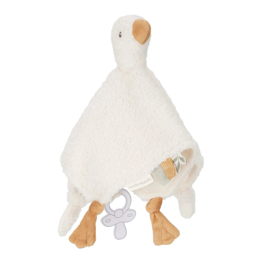 knuffeldoekje little goose, wit - LITTLE DUTCH