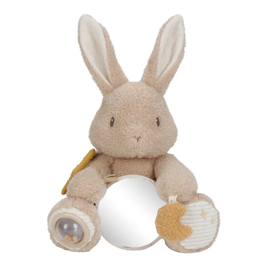 activiteitenknuffel konijn, beige - LITTLE DUTCH